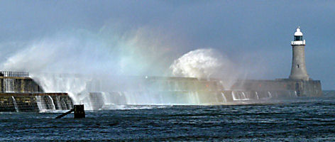 Wave over pier 2