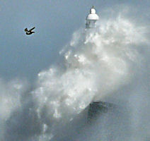 Wave over pier 2