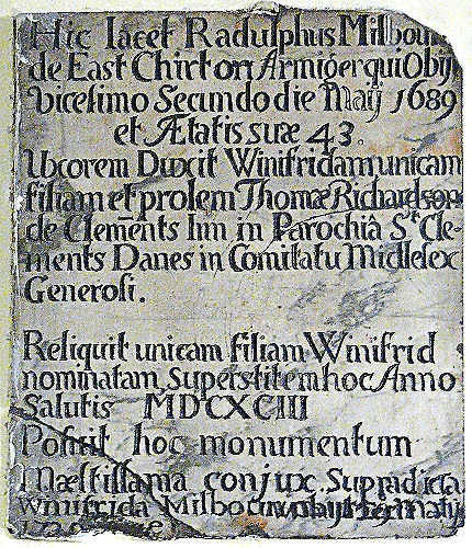 Memorial tablet in Latin