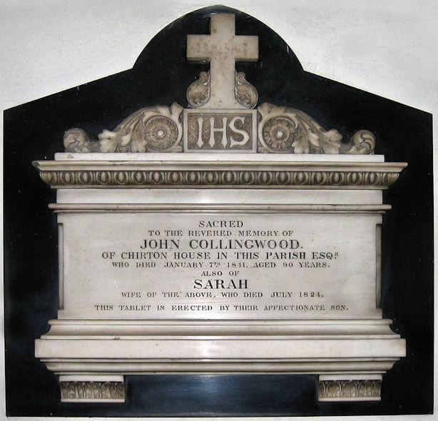 Collingwood Memorial tablet