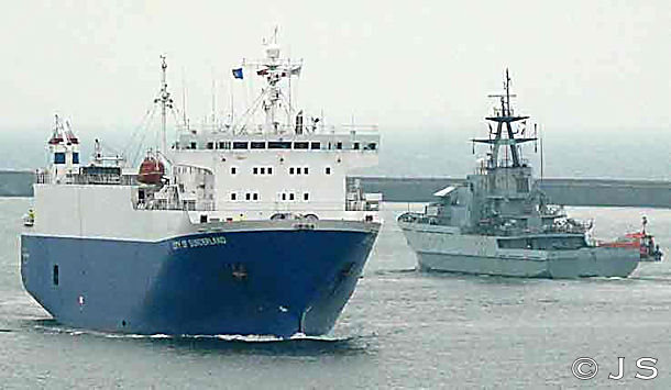 HMS Mersey with City of Sunderland